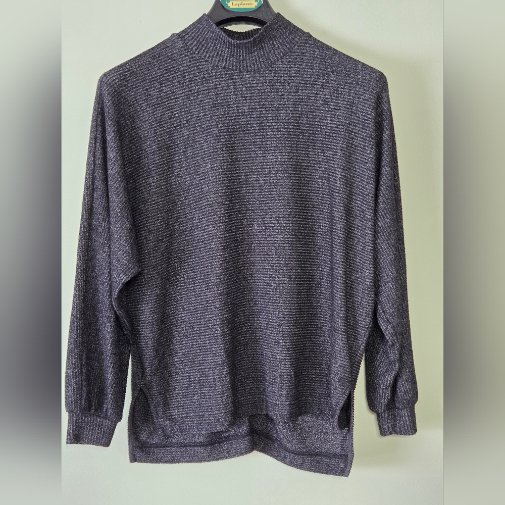 Banana Republic Dark Grey Ribbed Oversized Relaxed Fit Casual Chic Sweater XS